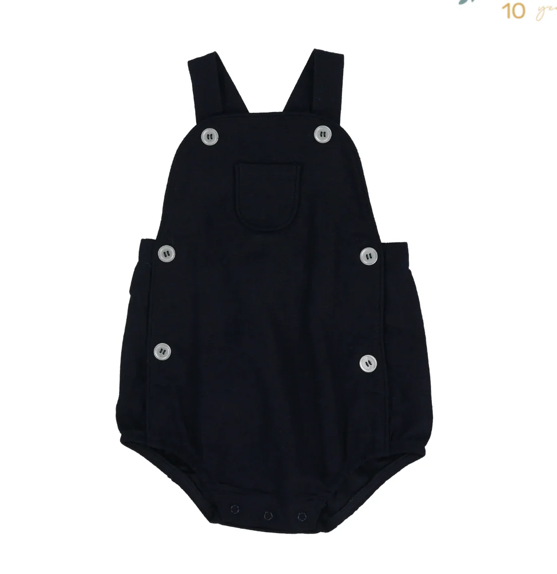 ANALOGIE BY LIL LEGS NAVY SUSPENDER SHORTS - Image 4