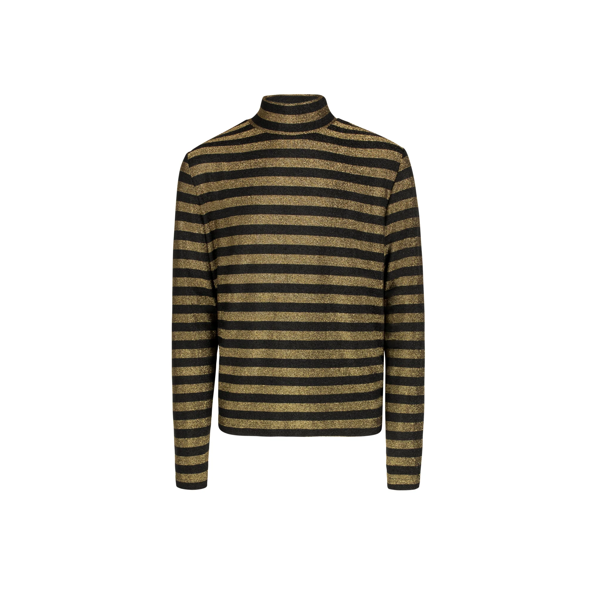 Poet Aria Mockneck Black And Gold Stripe - Image 2