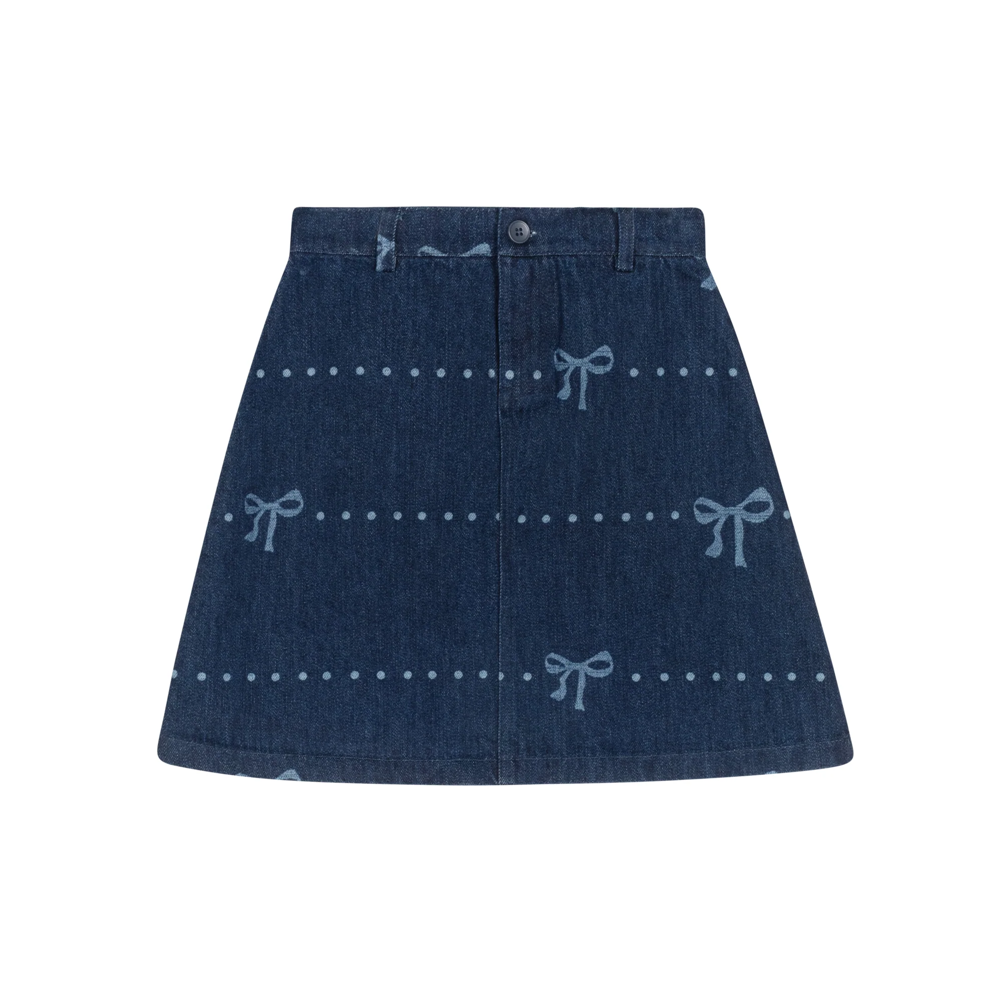 Bopop Denim Bow  Skirt