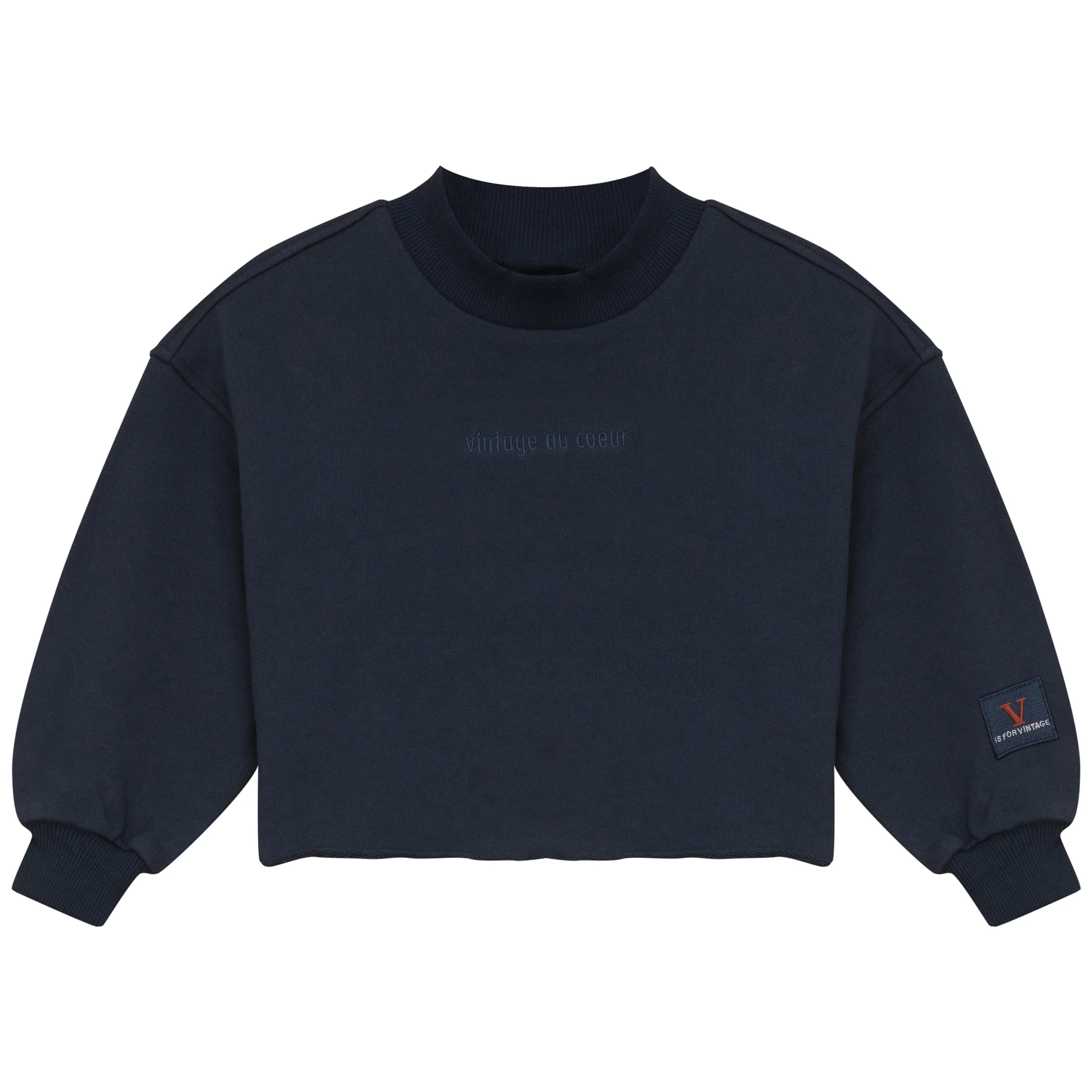 Calla Lili, Navy, Girl Sweatshirt