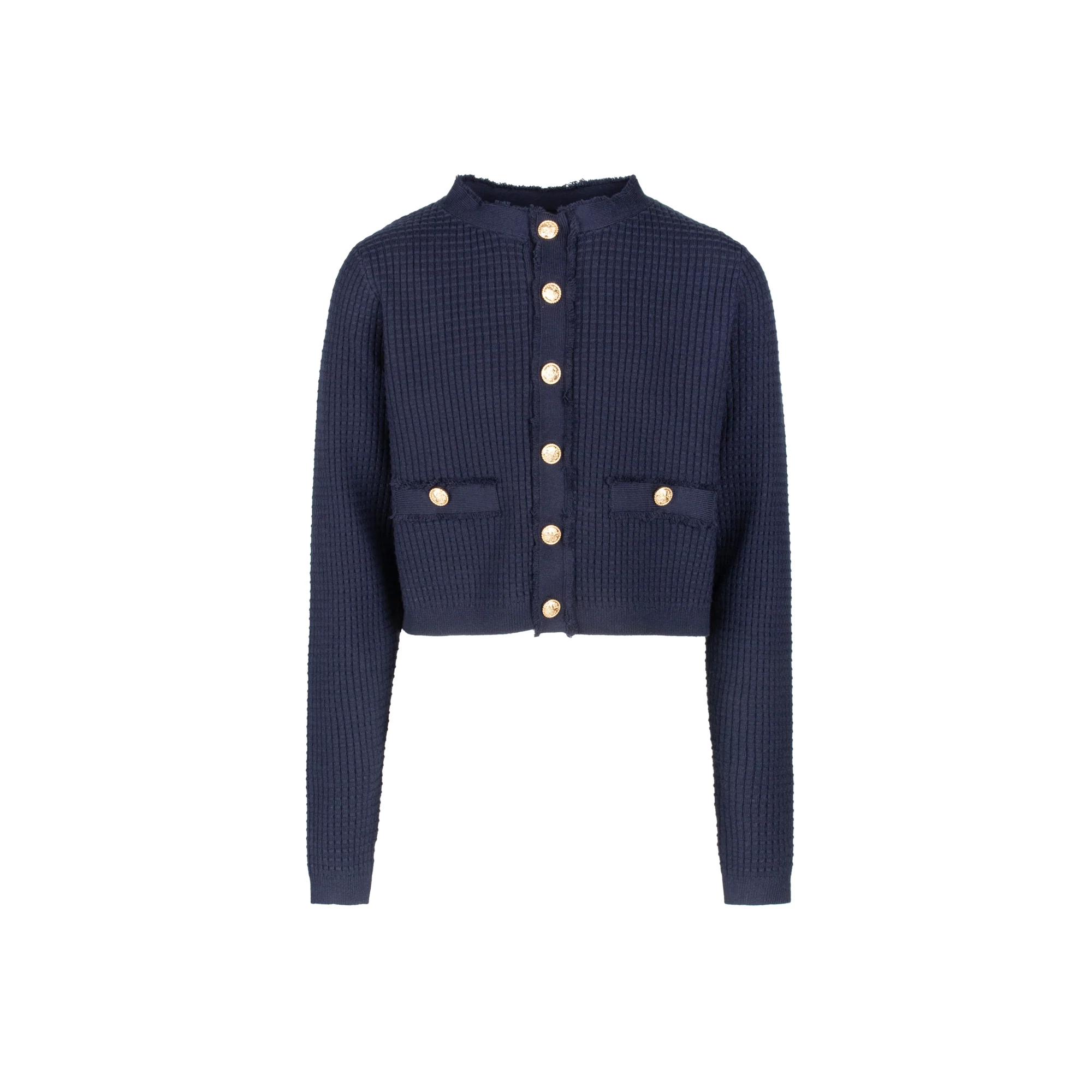 Poet Dahlia Navy Knit Cardigan Knit (3 Navy) - Image 2