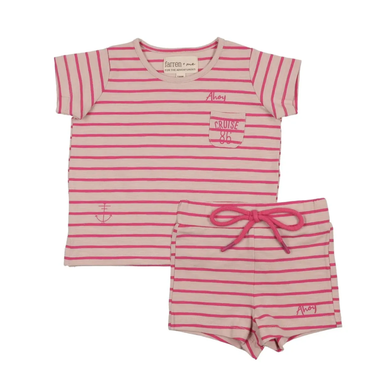 Farren And Me Track Set - Hot Pink Stripes (Needs barcodes)