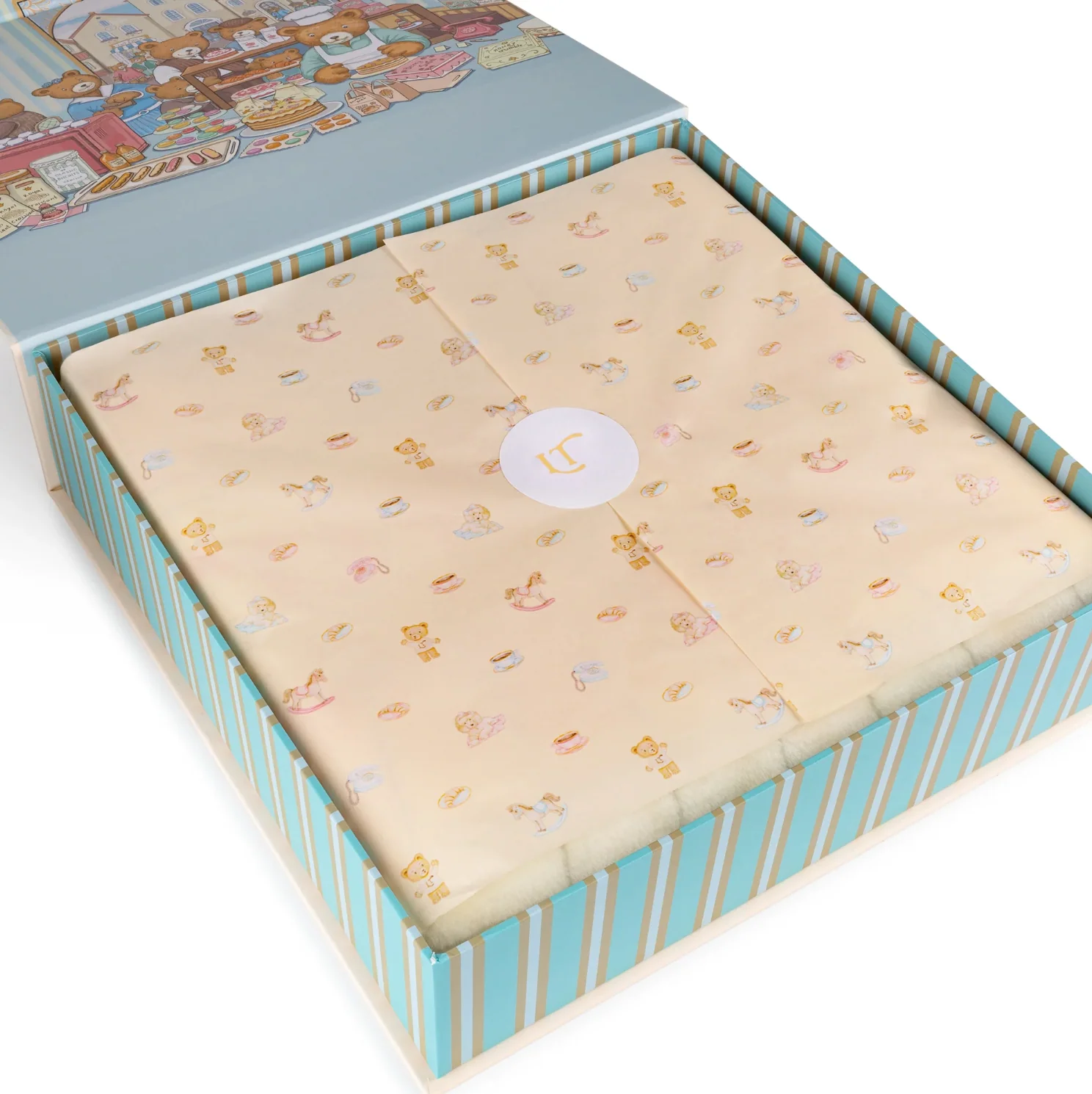 Lil Teddy The Lil Teddy's Pawfect Brew Sugary Pink Plush Blanket - Image 5