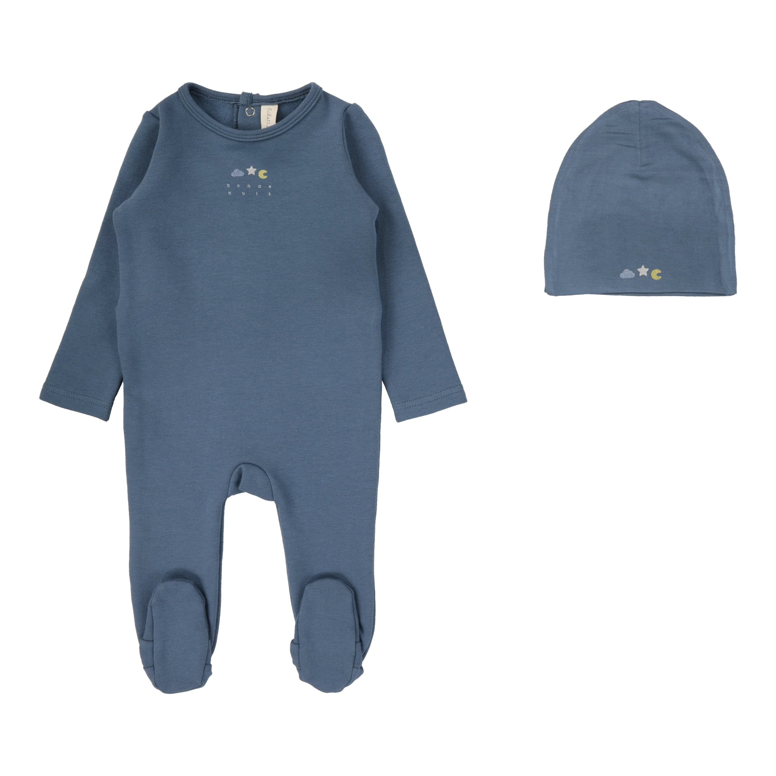 Lilette By Lil Legs Dreamy Graphic Footie Set Slate