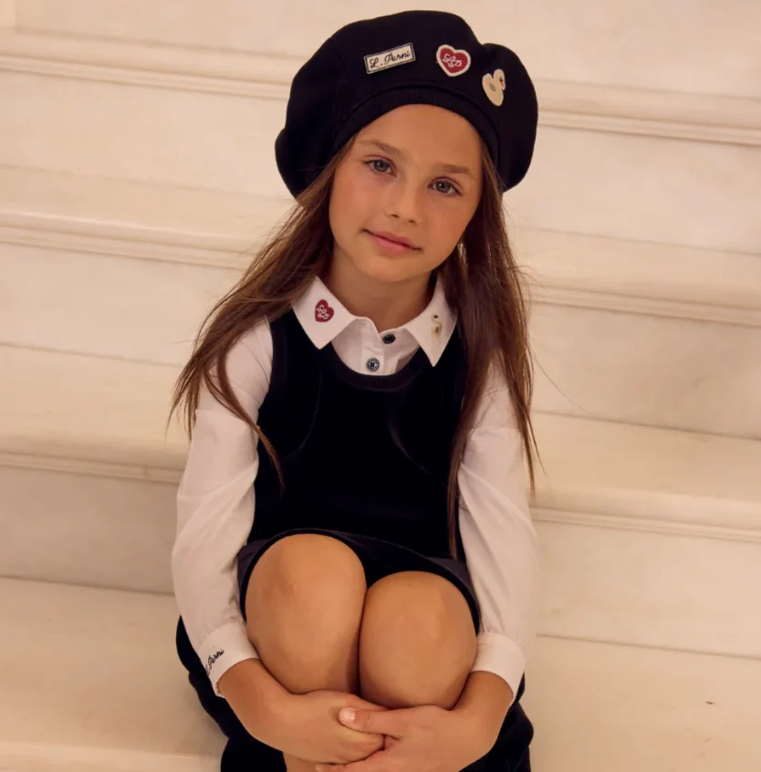 Little Parni Black Velour Short Jumper (K540)
