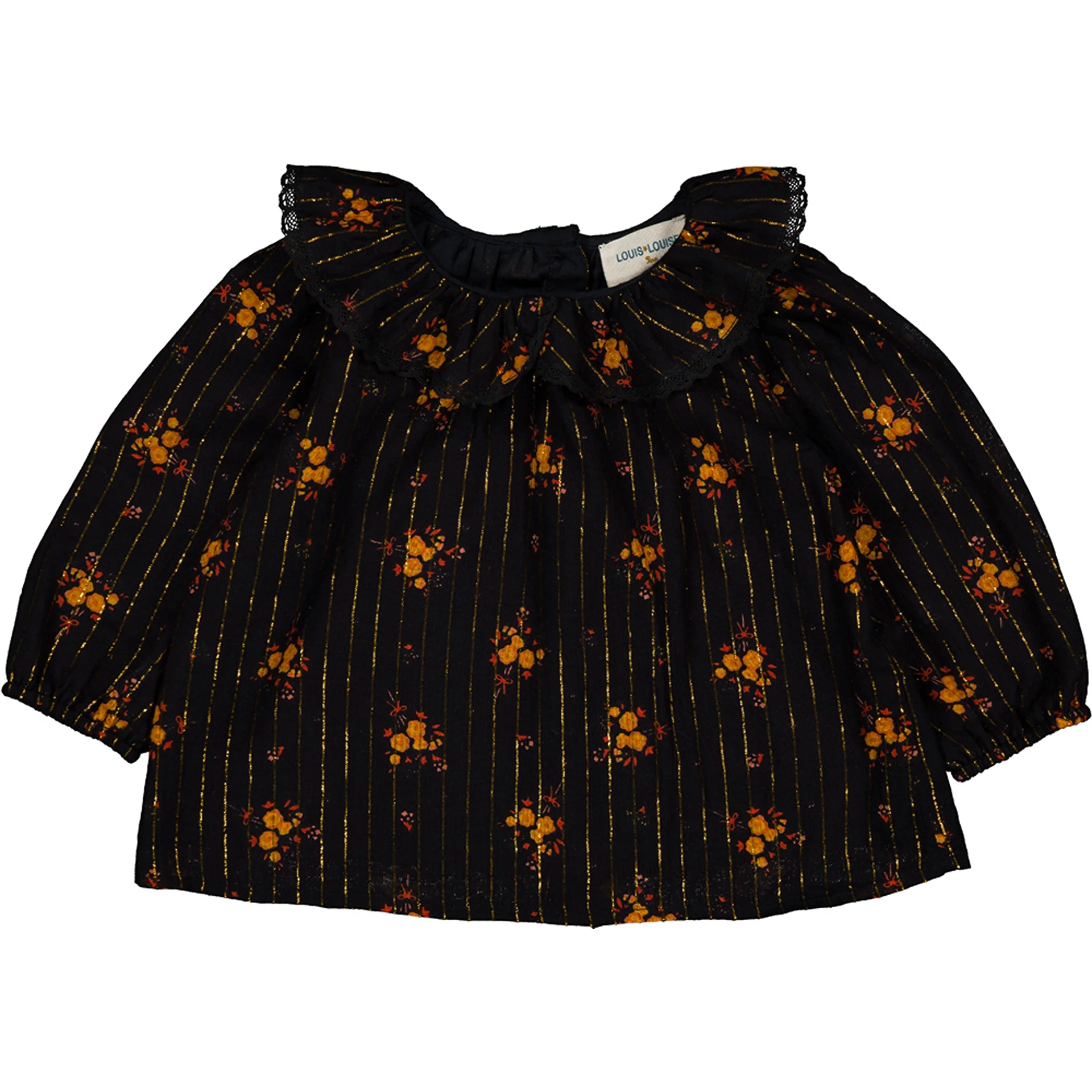 Louis Louise Black Tunic Lissou Stripe Lurex