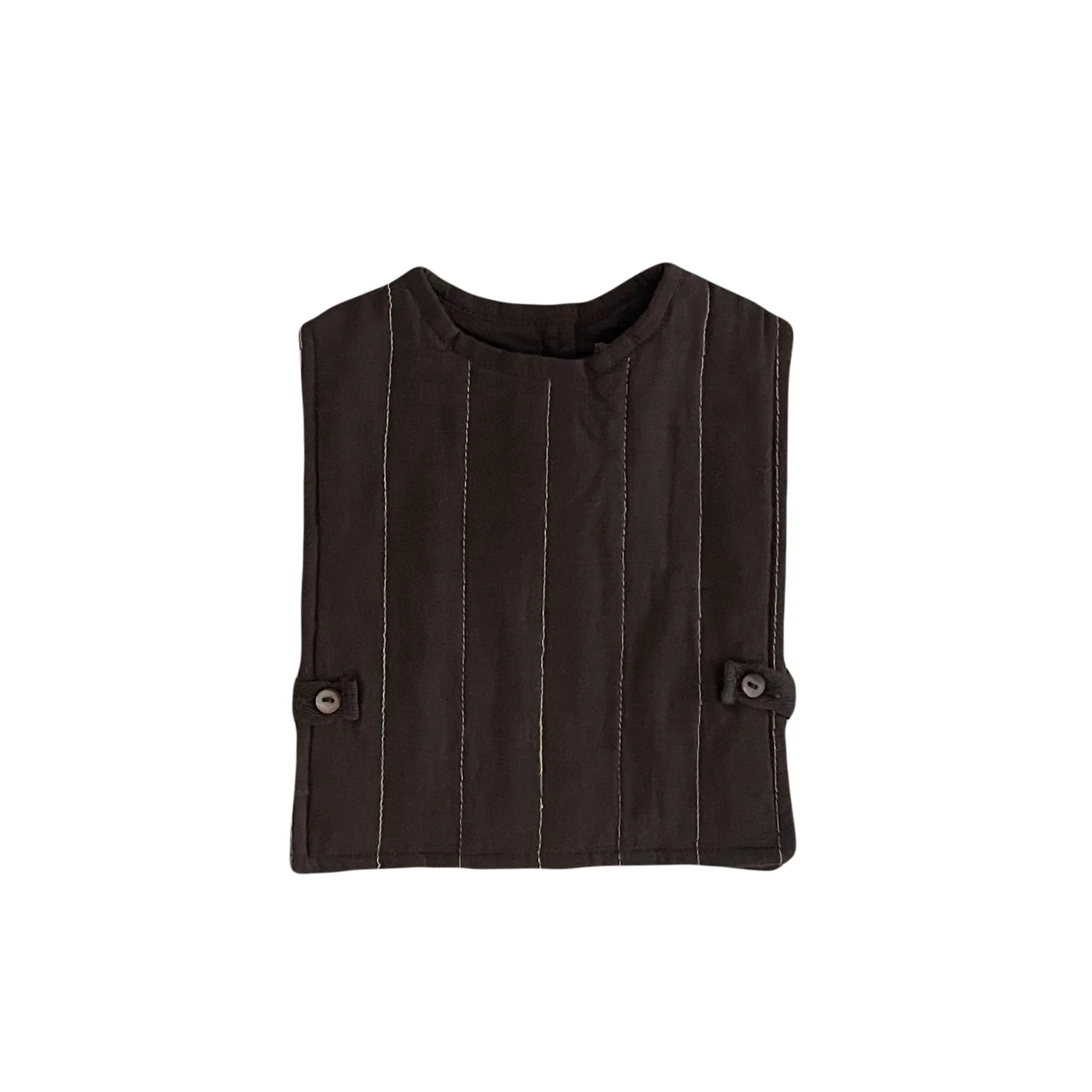 Orange Dimanche Brown Quilted Baby Vest