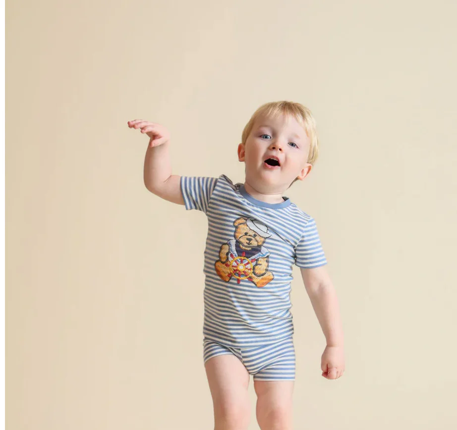 Phil and Phoebe Stripe Teddy Bear Striped T-shirt Set