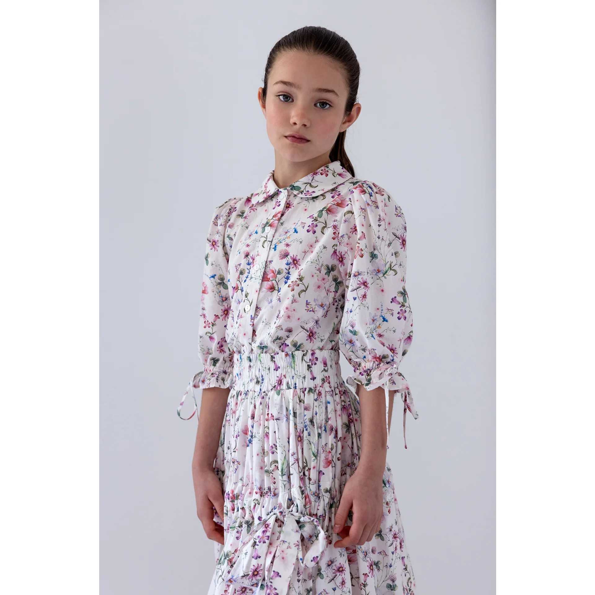 Steph Whispy Floral Print Voile Skirt (8210S) - Image 3