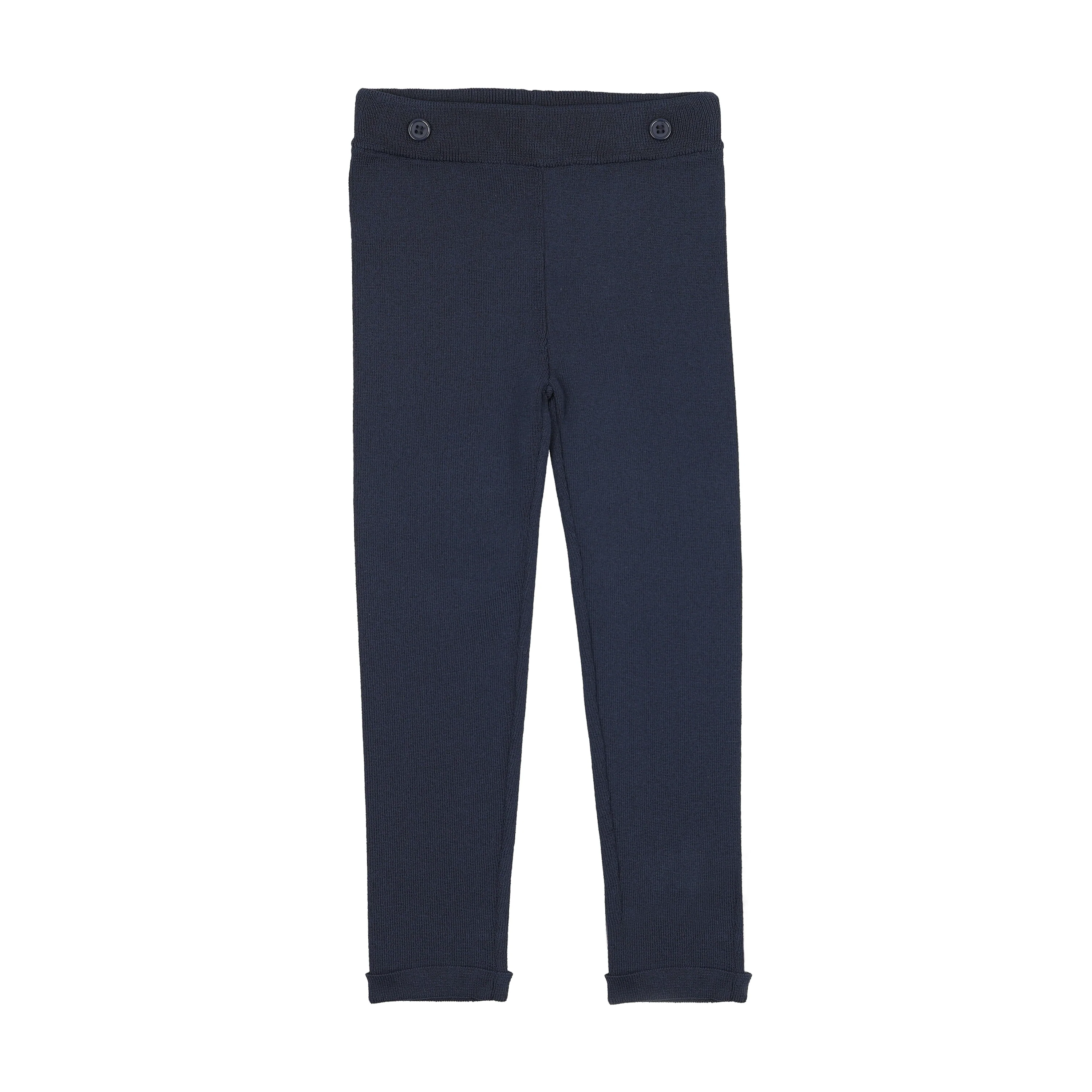 Sweet Threads Navy Blue Carlton Pants Knit