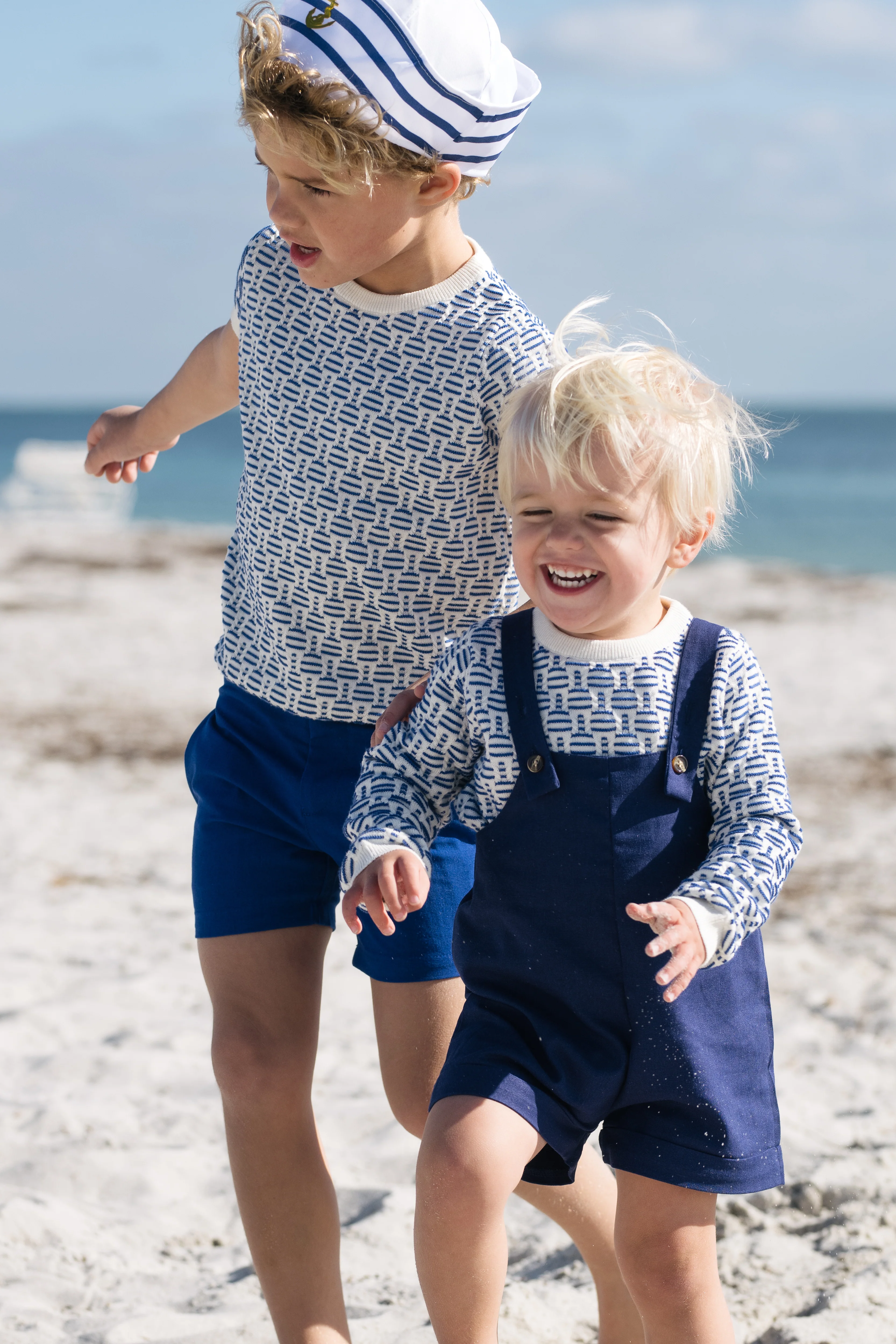Sweet Threads Cobalt Blue Franklin Romper - Image 2