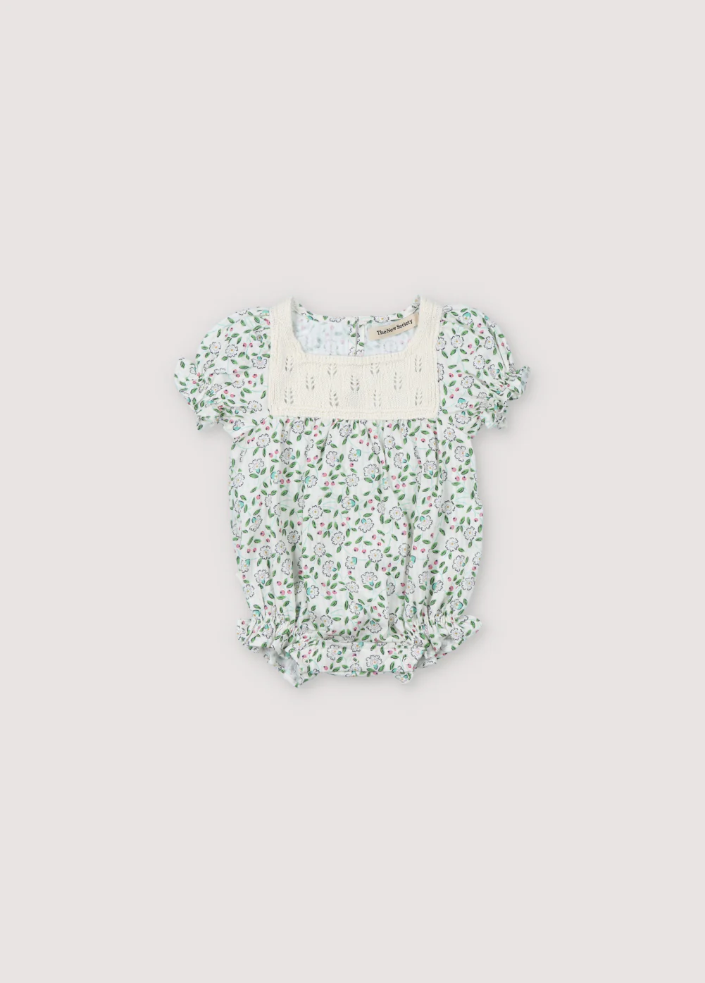 The New Society Tanatos Baby Romper Jasmine Flowers Print
