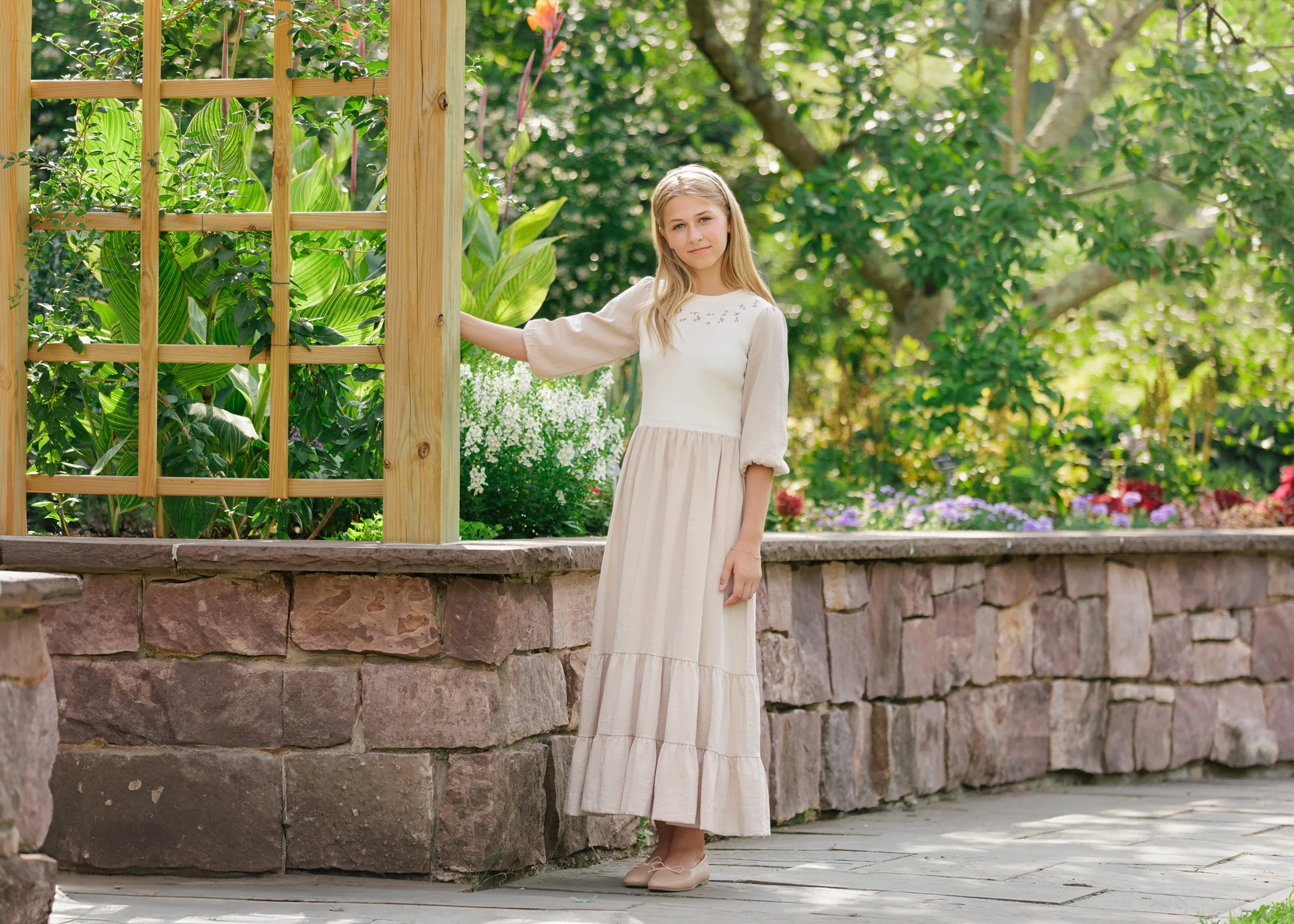 Velvette Label Teen Embroidered Knit Midi - Image 2